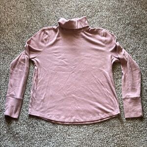 Gap ribbed Pink Turtleneck Long Sleeve Top XL